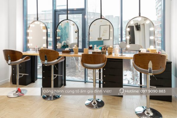 Bố trí và phân chia không gian trong thiết kế salon tóc