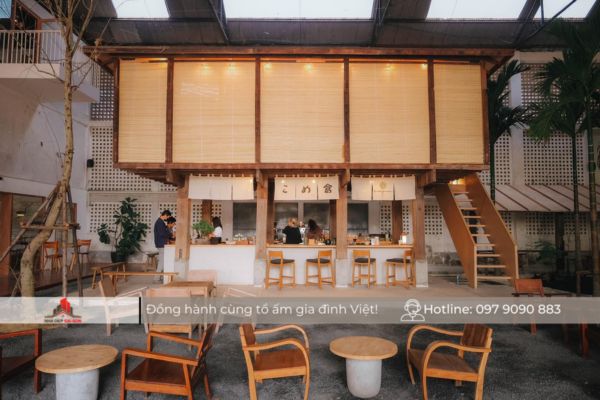 Mẫu thiết kế quán cafe sân vườn phong cách Nhật