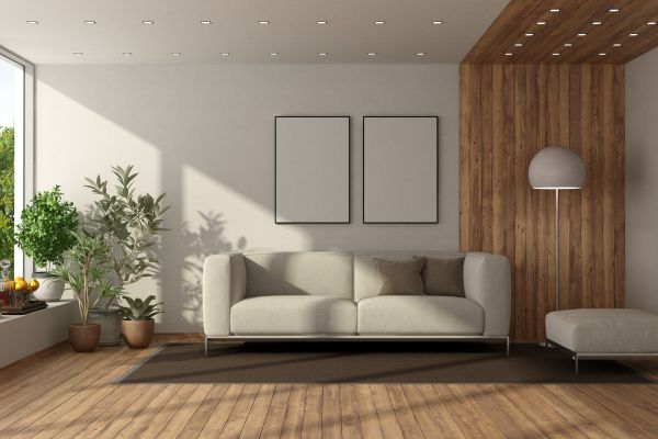 Phòng khách phong cách thiết kế nội thất tối giản 2