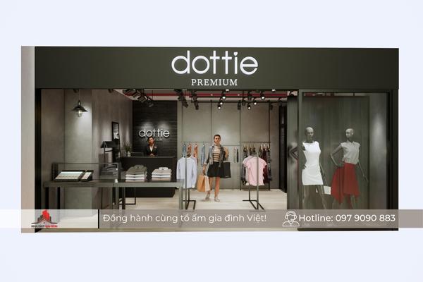 Tổng quan dự án thi công cửa hàng thời trang Dottie Premium